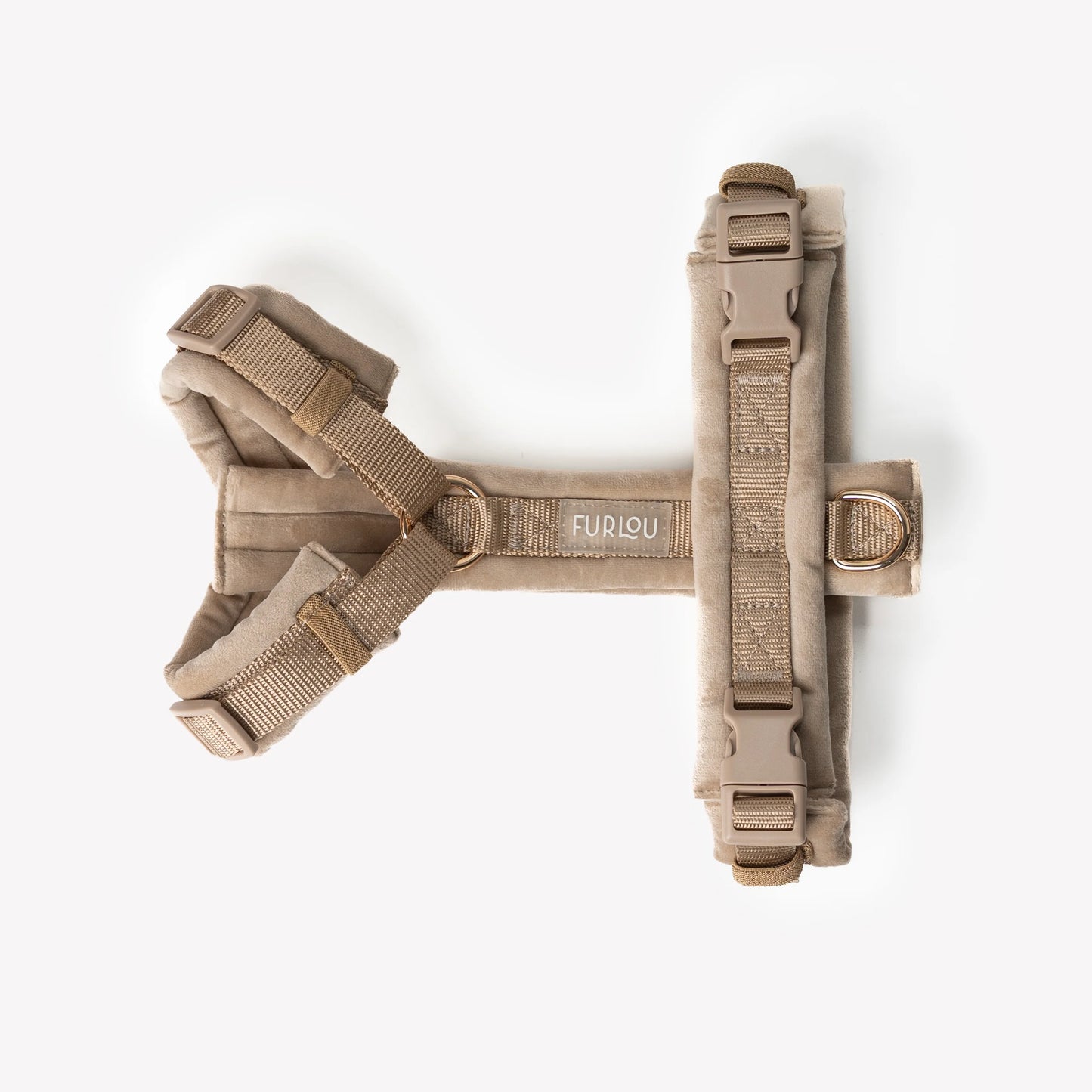 SAND VELVET DOG HARNESS