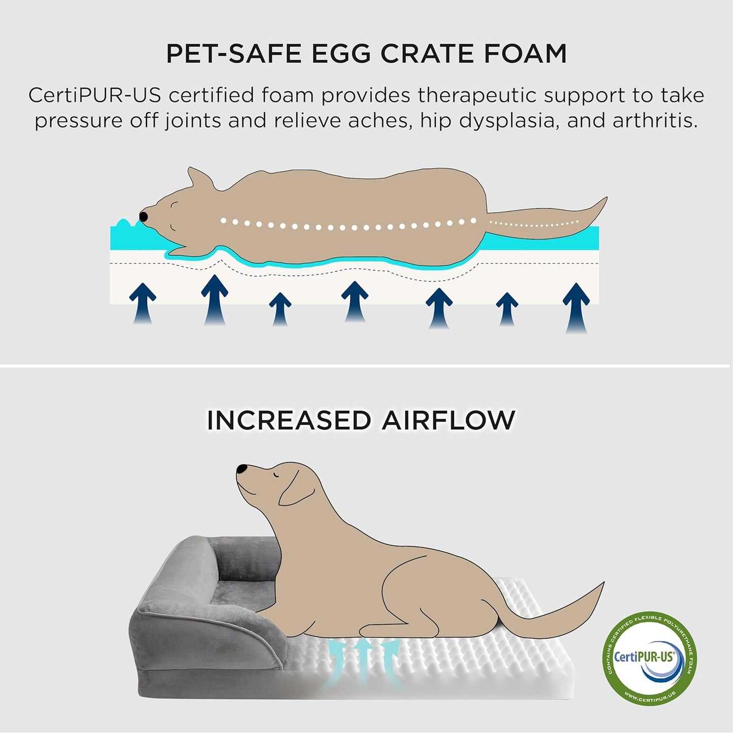 CAMA ORTOPÉDICA ESTILO SOFÁ PARA PERROS MEDIANOS