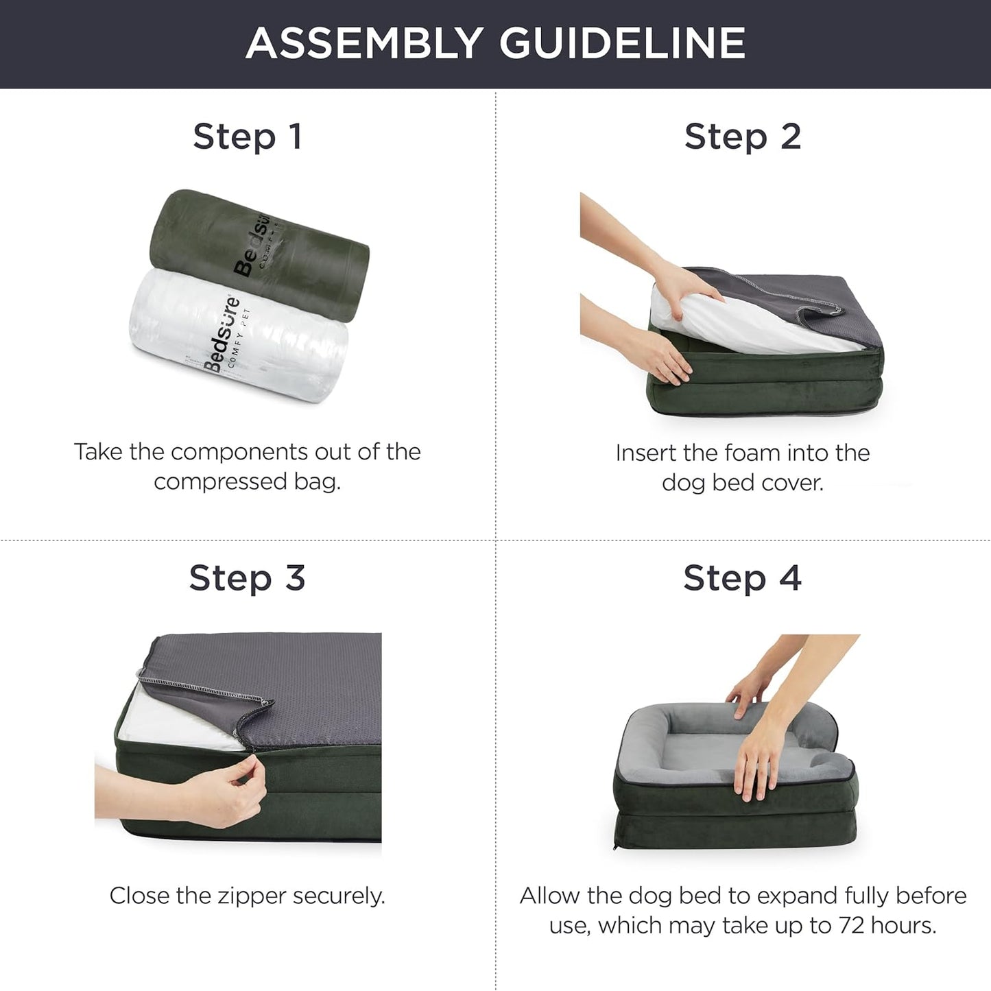 CAMA ORTOPÉDICA ESTILO SOFÁ PARA PERROS MEDIANOS