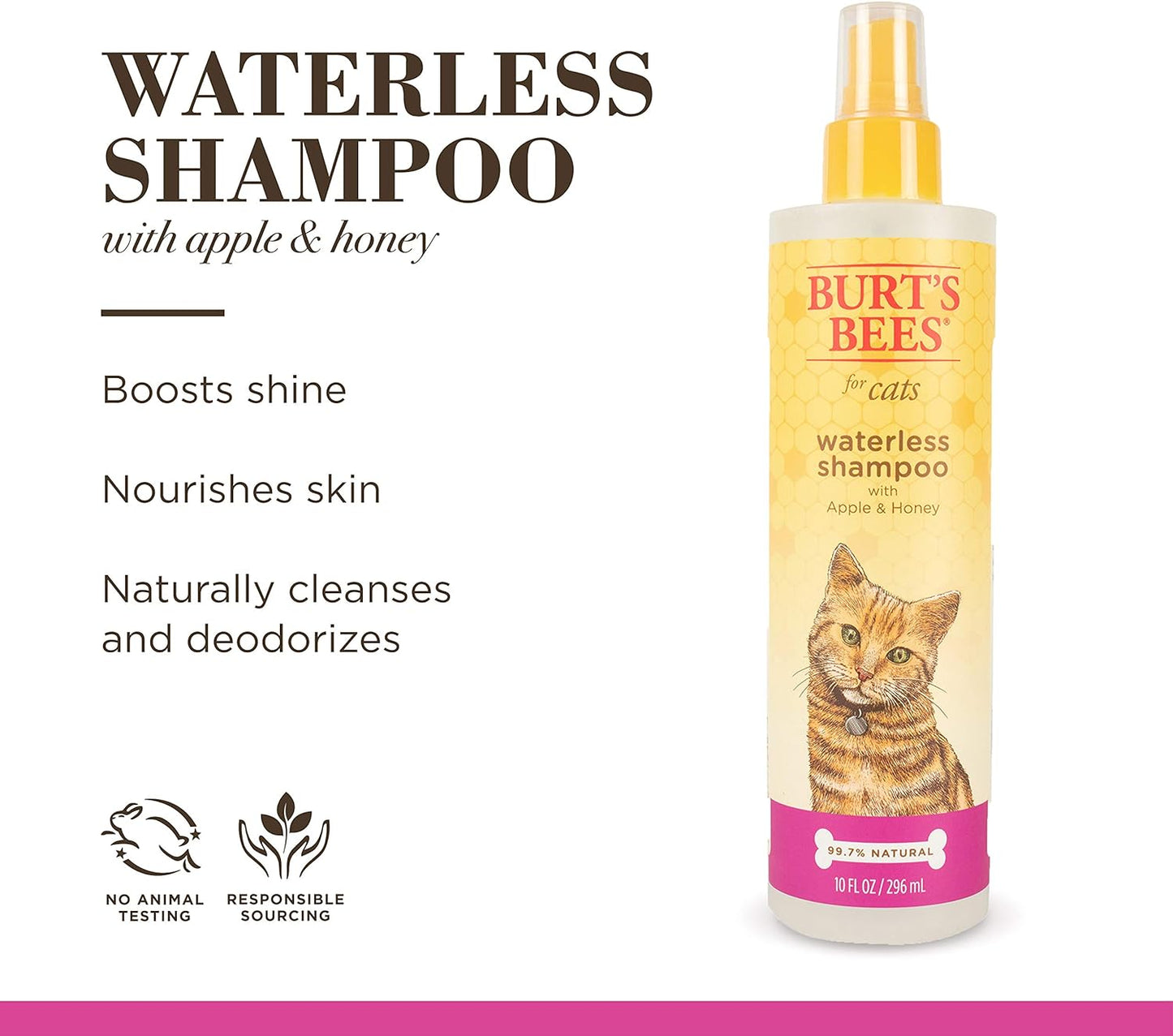 BURT'S BEES SHAMPOO EN SECO CON MANZANA Y MIEL PARA GATOS