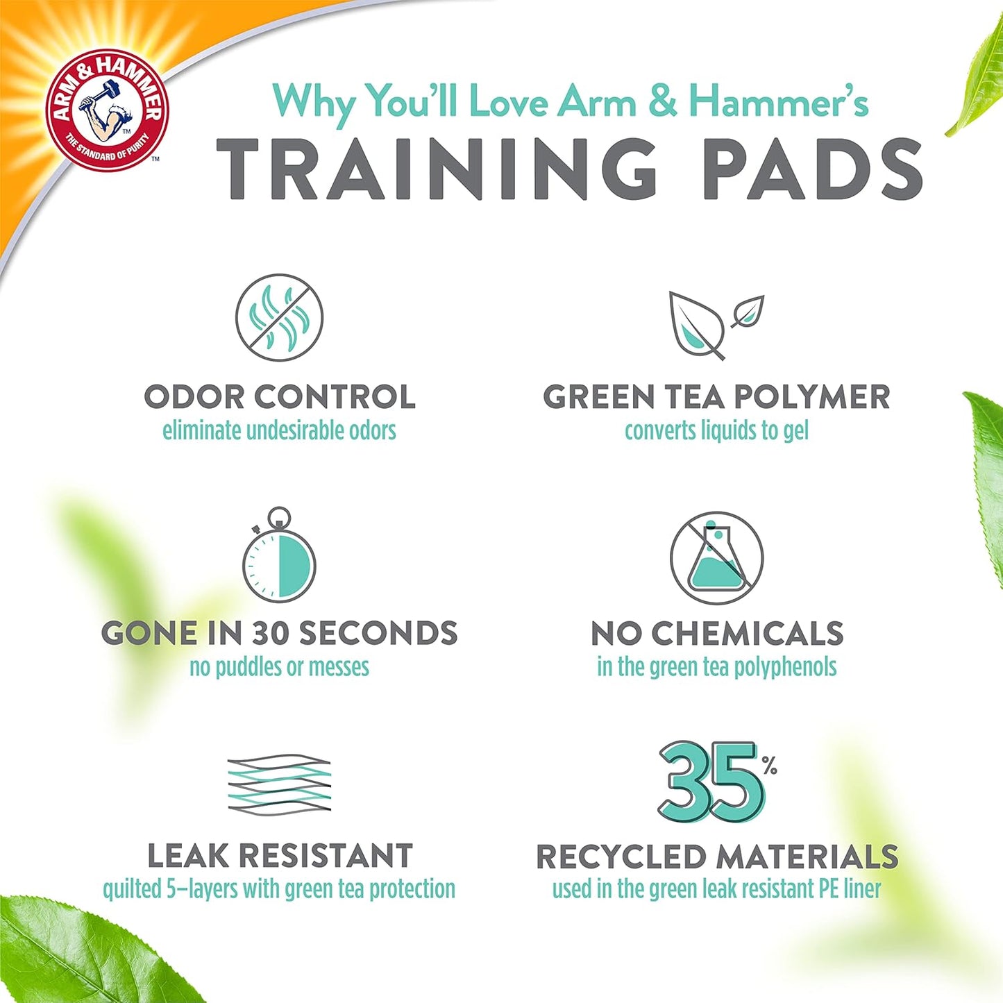 ARM & HAMMER DOG GREEN TEA TRAINING PADS
