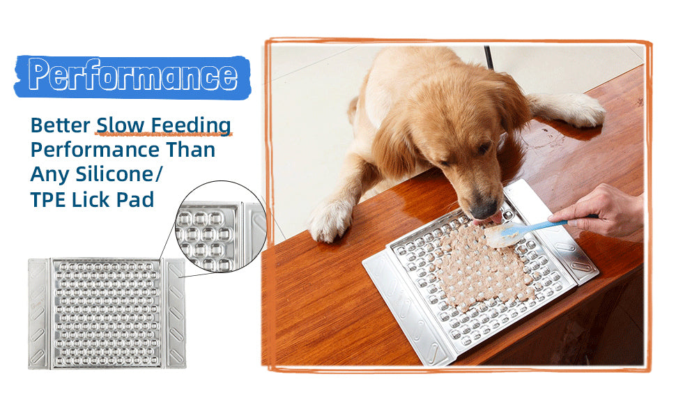LICK PAD DE ACERO INOXIDABLE PARA GATOS Y PERROS