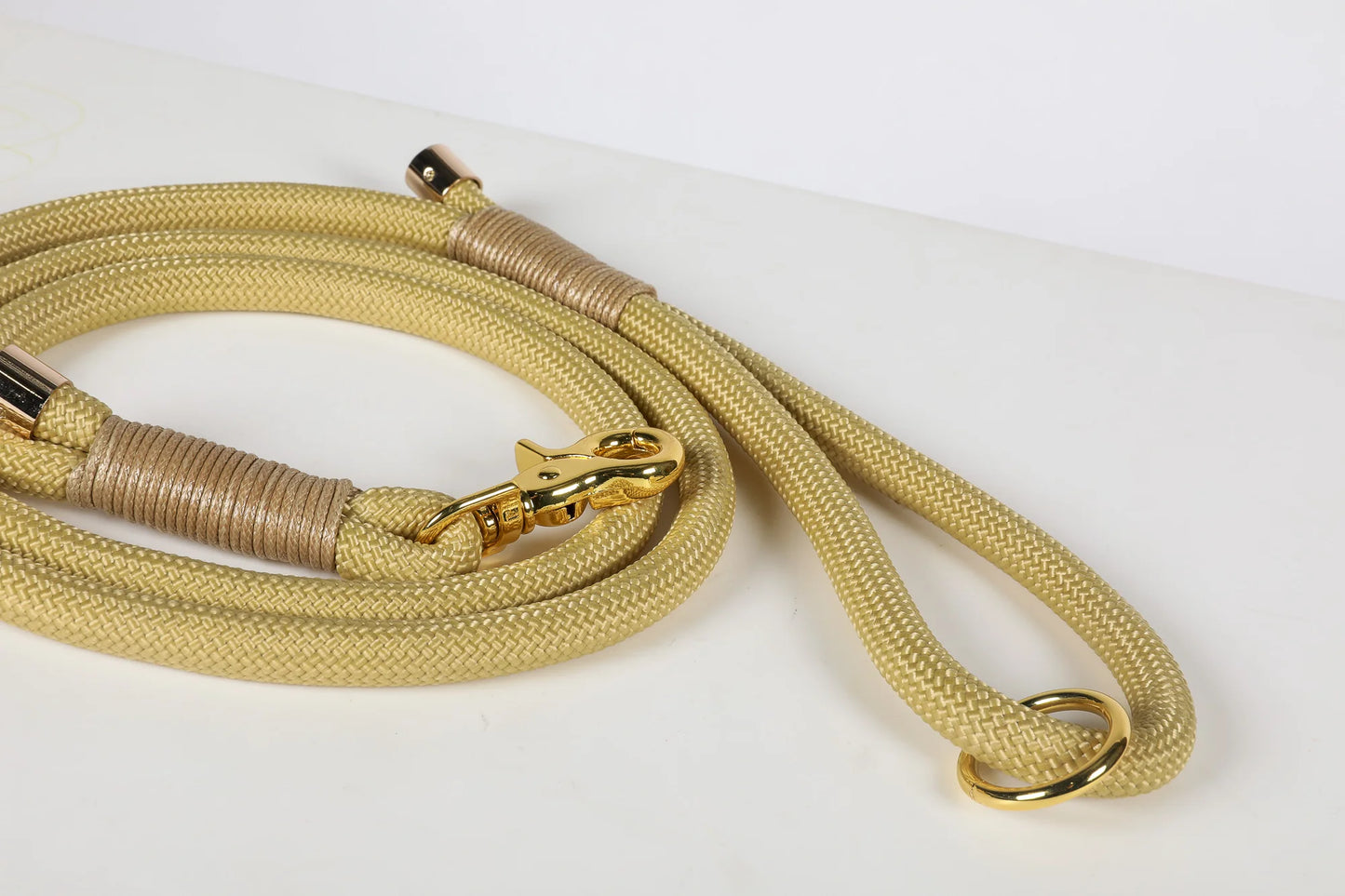 BRAIDED ROPE LEASH BEIGE