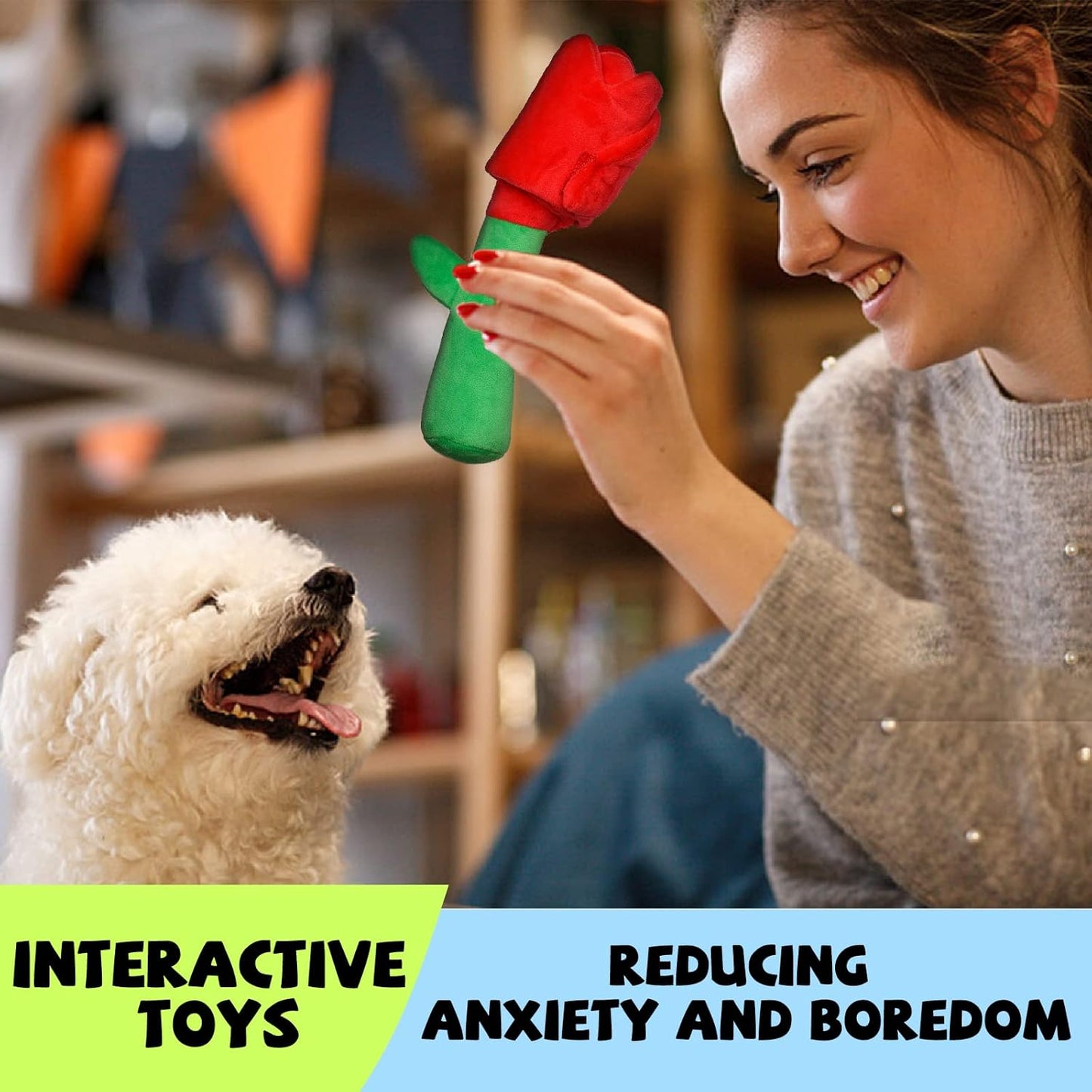 RED ROSE PUZZLE DOG TOY