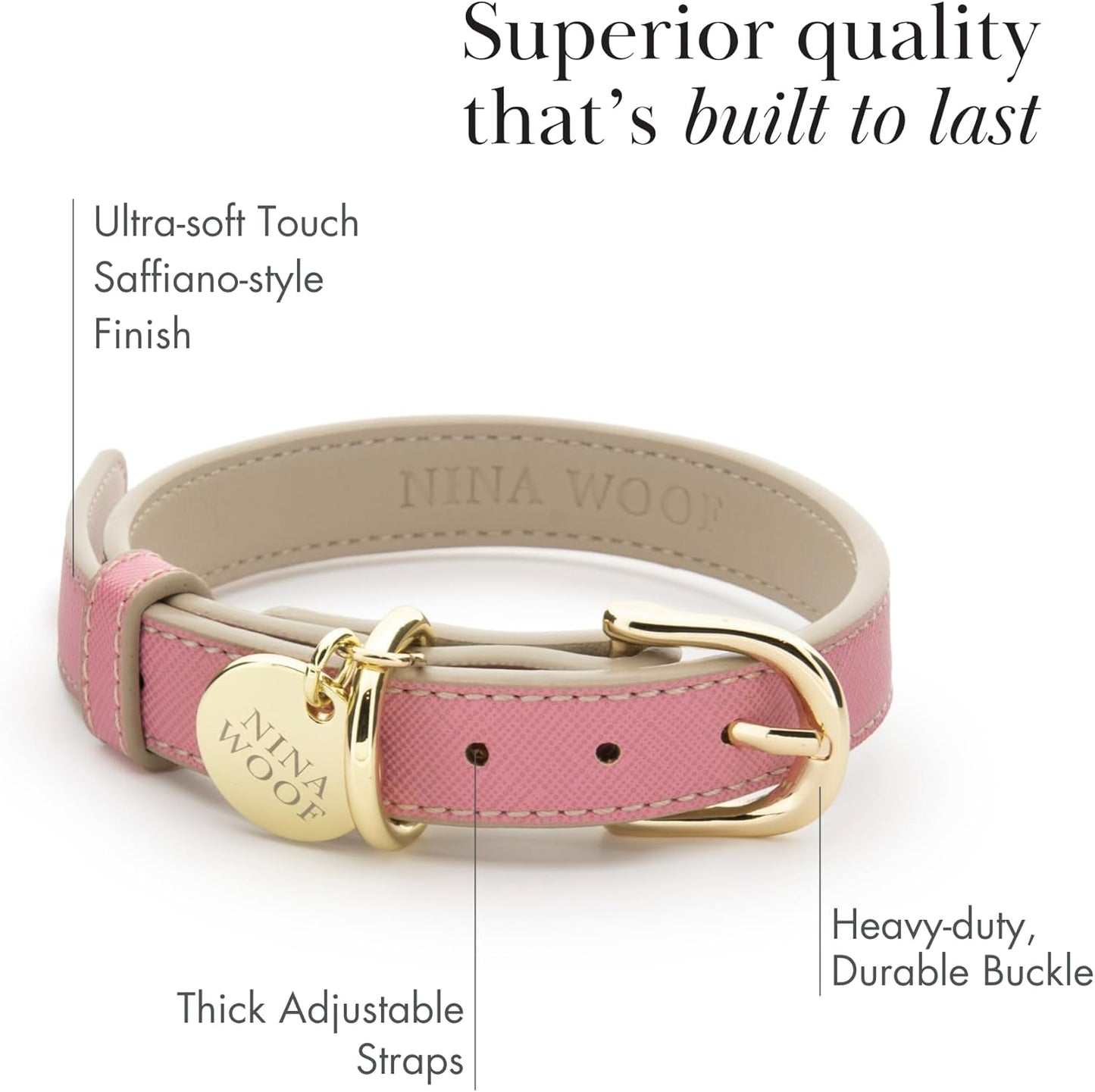 NINA WOOG COLLAR VEGAN LEATHER RIO