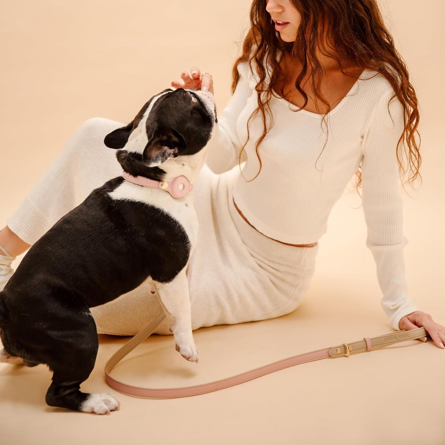 NINA WOOF CUPERTINO LEASH PINK