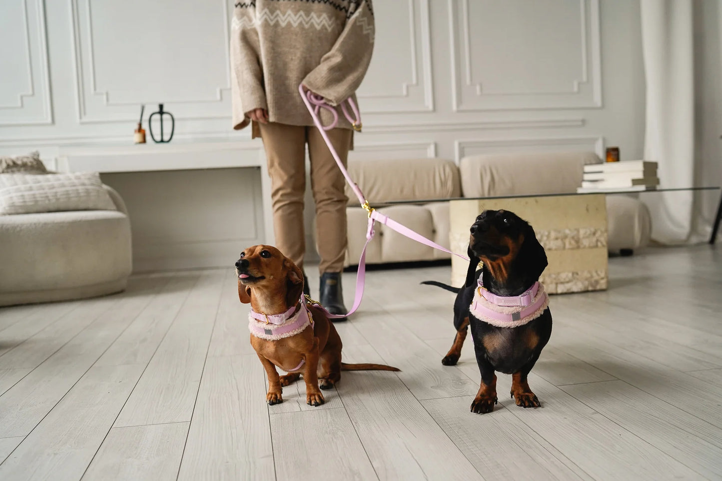 DOG LEASH COUPLER SPLITTER PINK