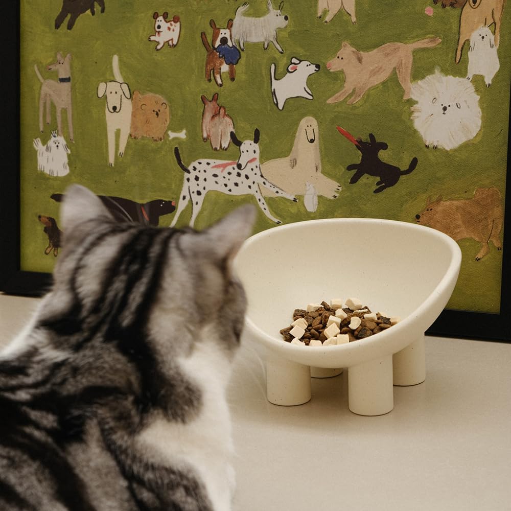 FOUR-LEGS CERAMIC PET BOWL