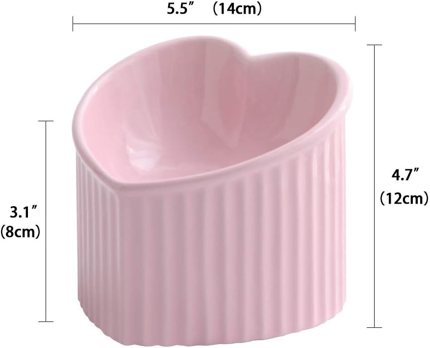 PINK CERAMIC RAISED BOWLS