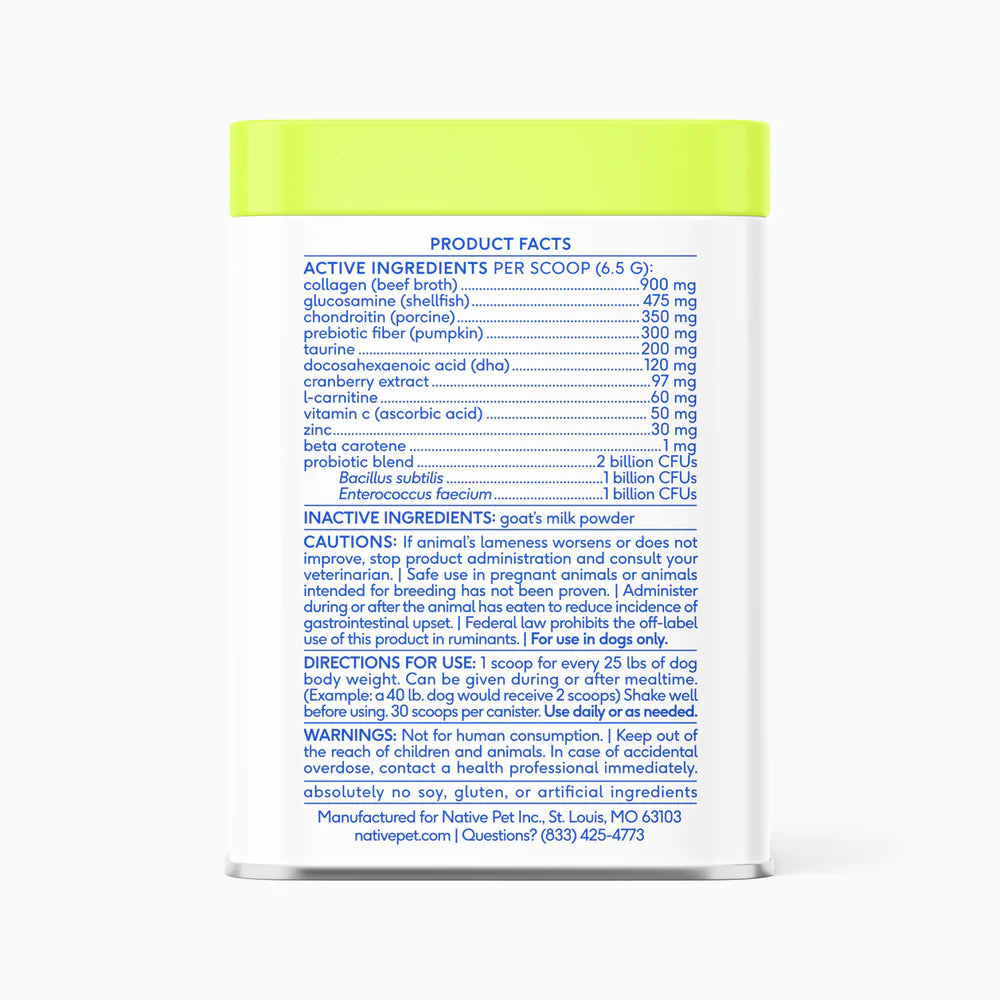 THE DAILY MULTIVITAMIN POWDER NATIVE PET