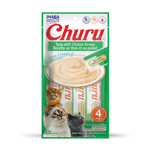 INABA CHURU CREAMY CAT TREATS (4 TUBES)