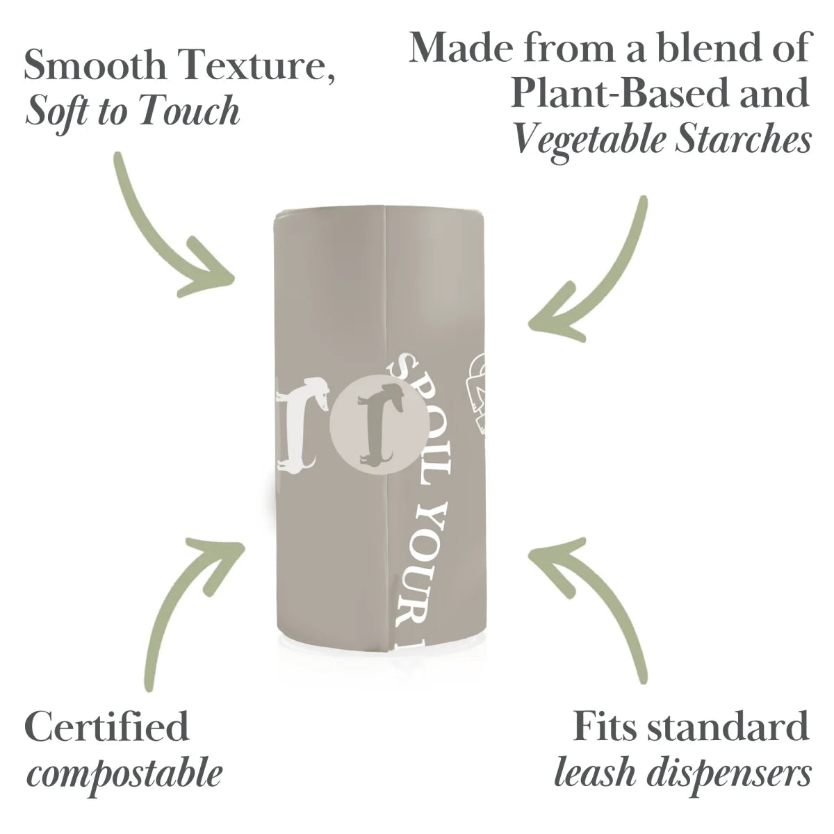 WASTE BAGS BIODEGRADABLE AND COMPOSTABLE (60 BAGS)
