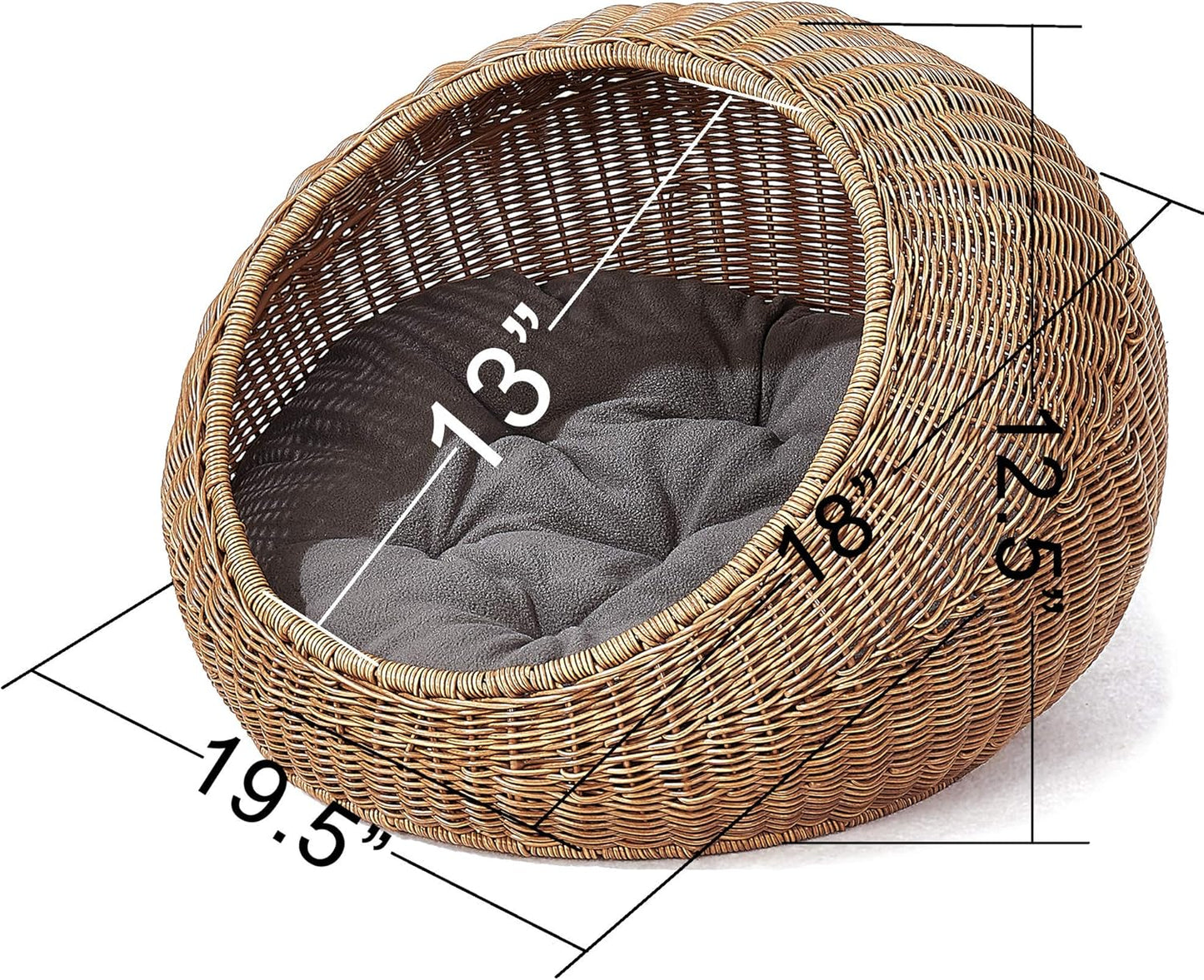 WICKER CAT BED