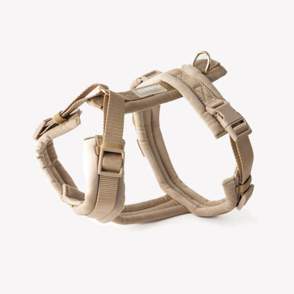 SAND VELVET DOG HARNESS