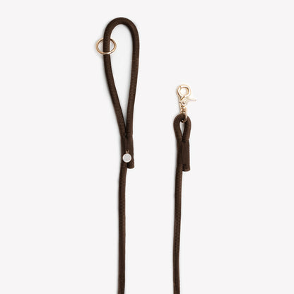 BROWN BRAIDED ROPE LEASH