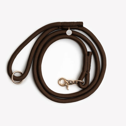 BROWN BRAIDED ROPE LEASH