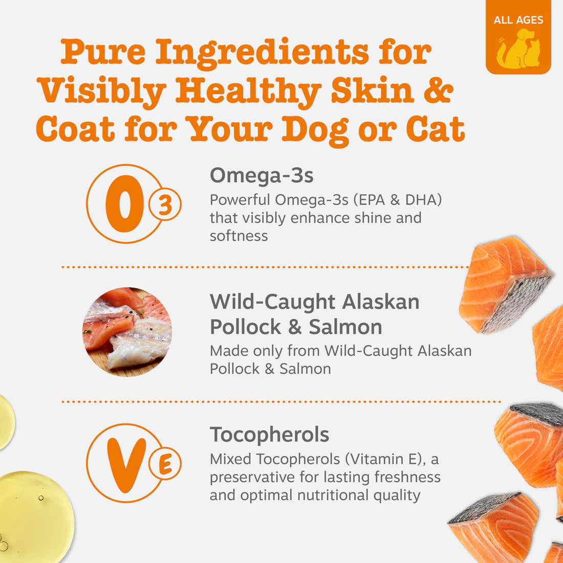ZESTY PAWS WILD ALASKAN OMEGA 3 BLEND – SALMON OIL 32 OZ