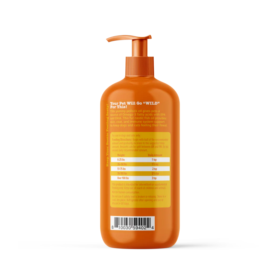 ZESTY PAWS WILD ALASKAN OMEGA 3 BLEND – SALMON OIL 32 OZ