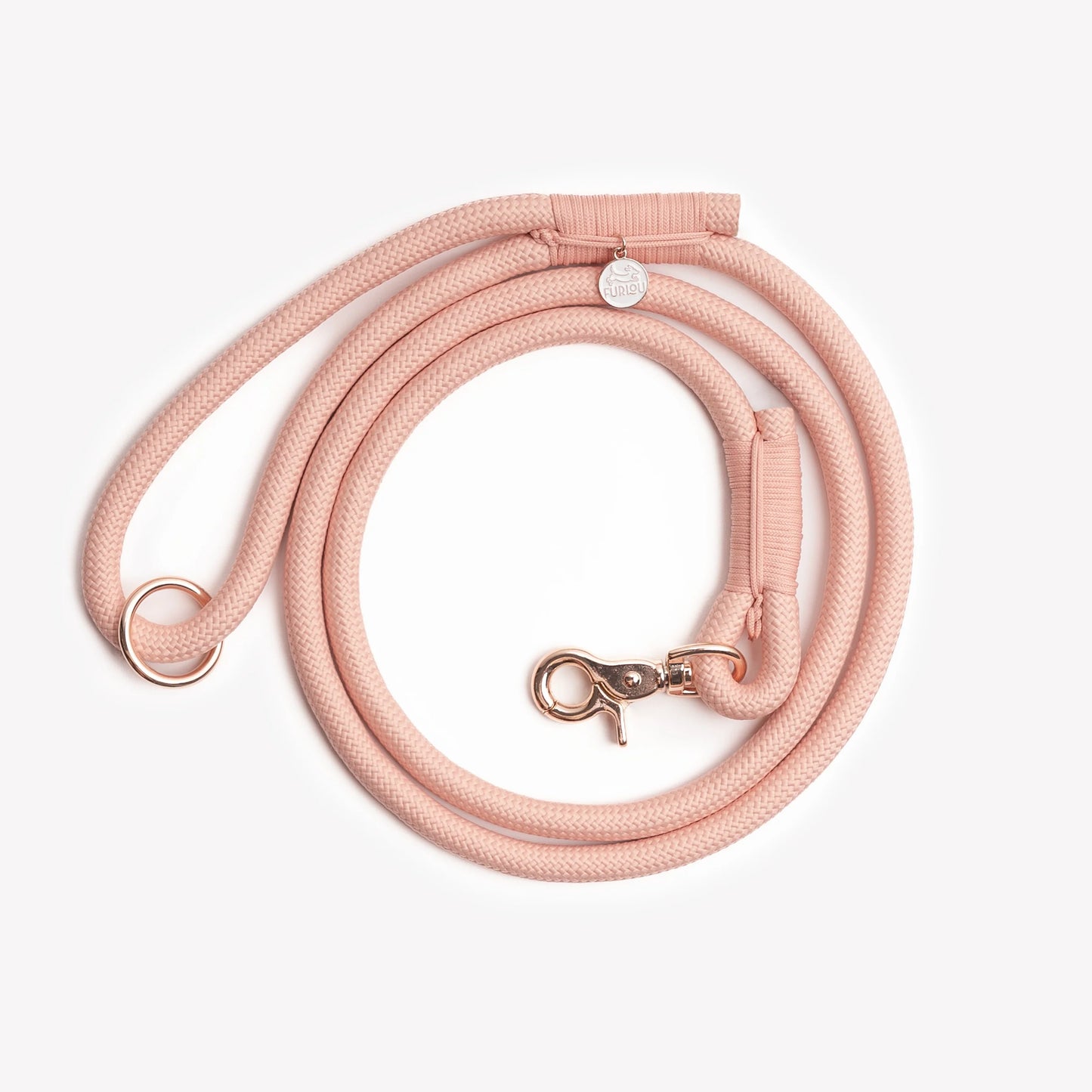 ROSE BRAIDED ROPE LEASH