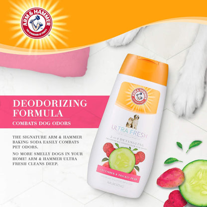 ARM & HAMMER ULTRA FRESH SHAMPOO Y ACONDICIONAR DESENREDANTE 2 EN 1 CON PEPINO Y NOPAL