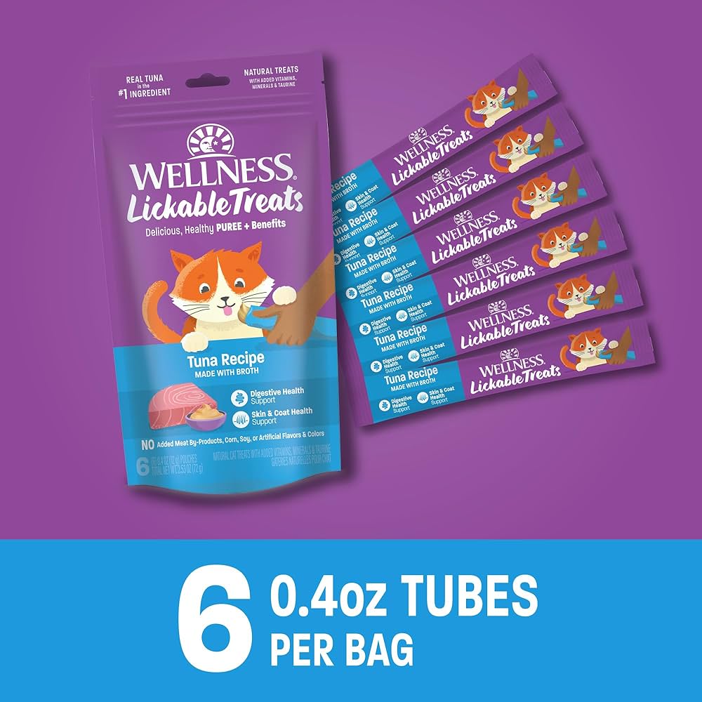 WELLNESS LICKABLE TREATS (6 TUBES)
