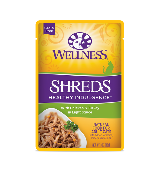 WELLNESS HEALTHY INDULGENCE – SHREDS CHICKEN & TURKEY
