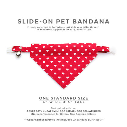 ¨LOVE SONG¨ RED HEART SLIDE-ON BANDANA