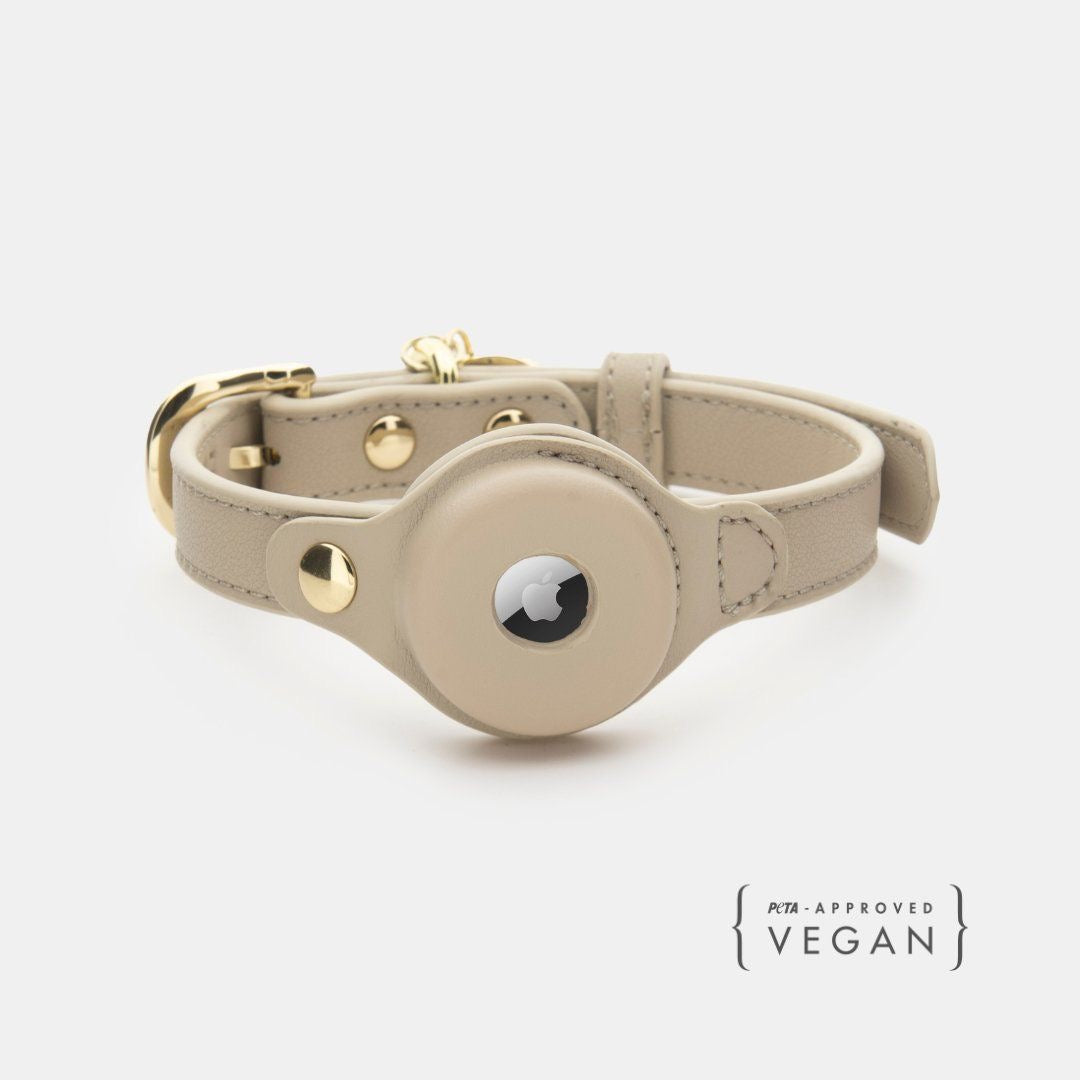 NINA WOOF COLLAR AIR TAG ENABLED VEGAN LEATHER