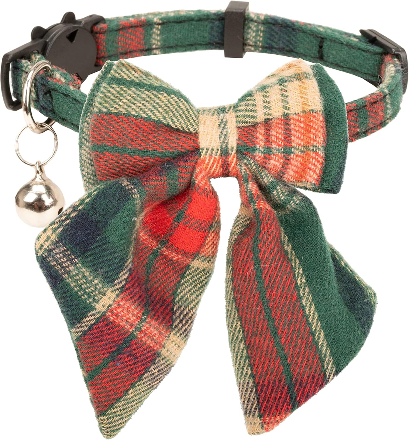 CAT COLLAR GREEN TARTAN