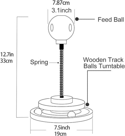 CAT BALL TOY ROLLER INTERACTIVE SET