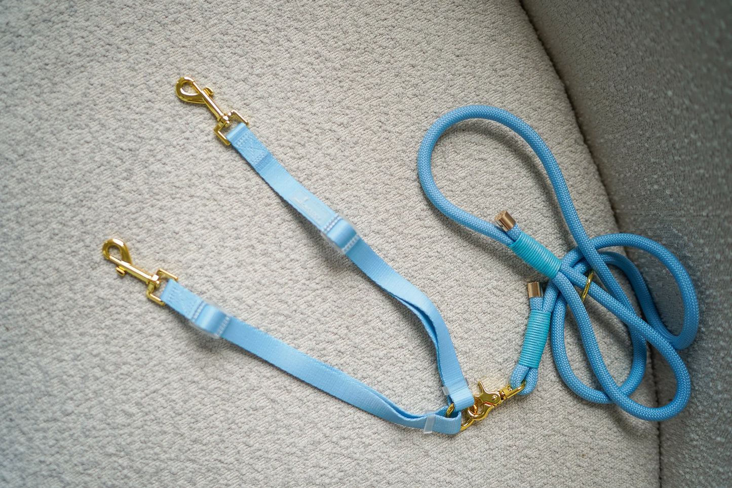 DOG LEASH COUPLER SPLITTER BLUE