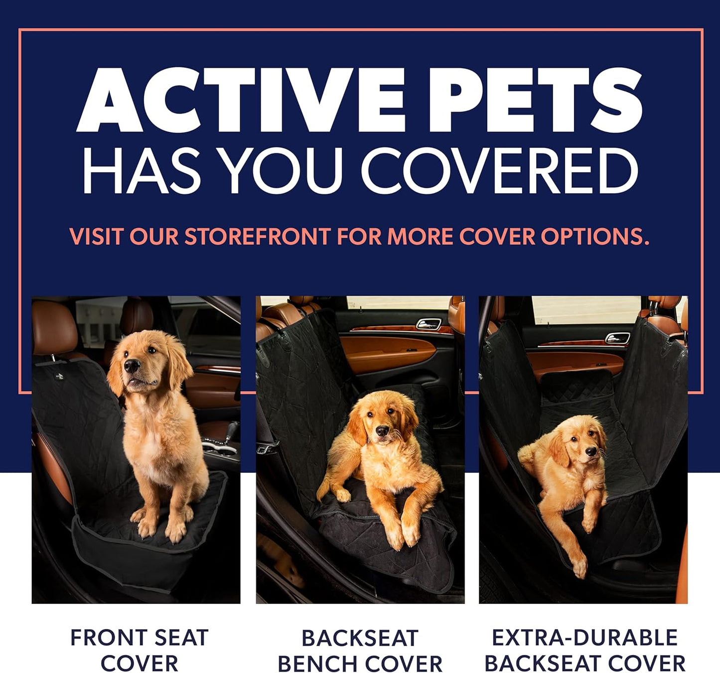 ACTIVE PETS COBERTOR IMPERMEABLE DE ASIENTO DE CARRO