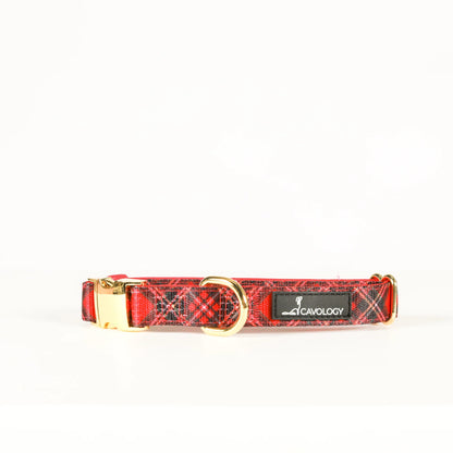 COLLAR - RED PLAID TARTAN