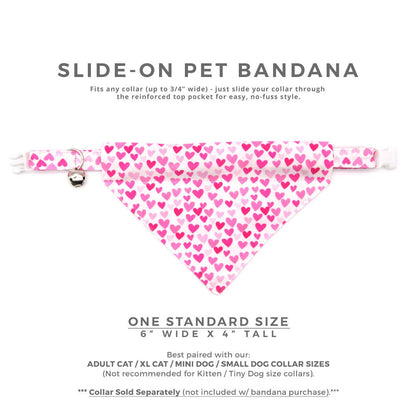 ¨DARLING¨ FUCHSIA PINK HEART SLIDE-ON BANDANA