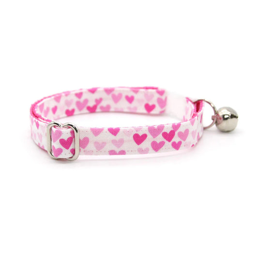 ¨DARLING¨ FUCHSIA PINK HEART CAT COLLAR
