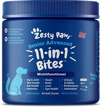 SENIOR ADVANCED 11-IN-1 MULTIVITAMIN BITES FOR SENIOR DOGS