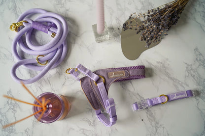 BRAIDED ROPE LEASH LAVENDER