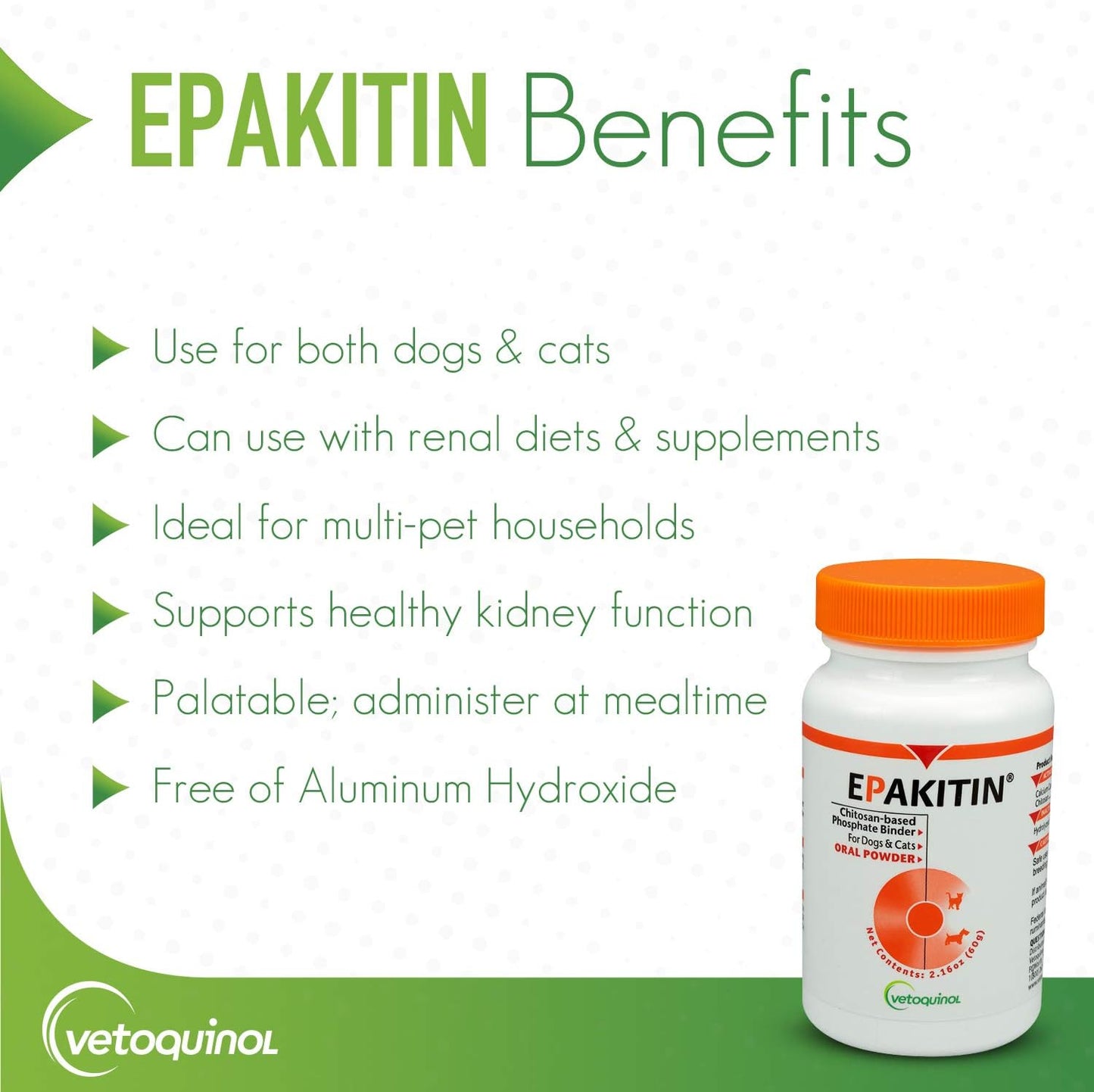 VETOQUINOL EPAKITIN POLVO DE SOPORTE RENAL PARA PERROS Y GATOS