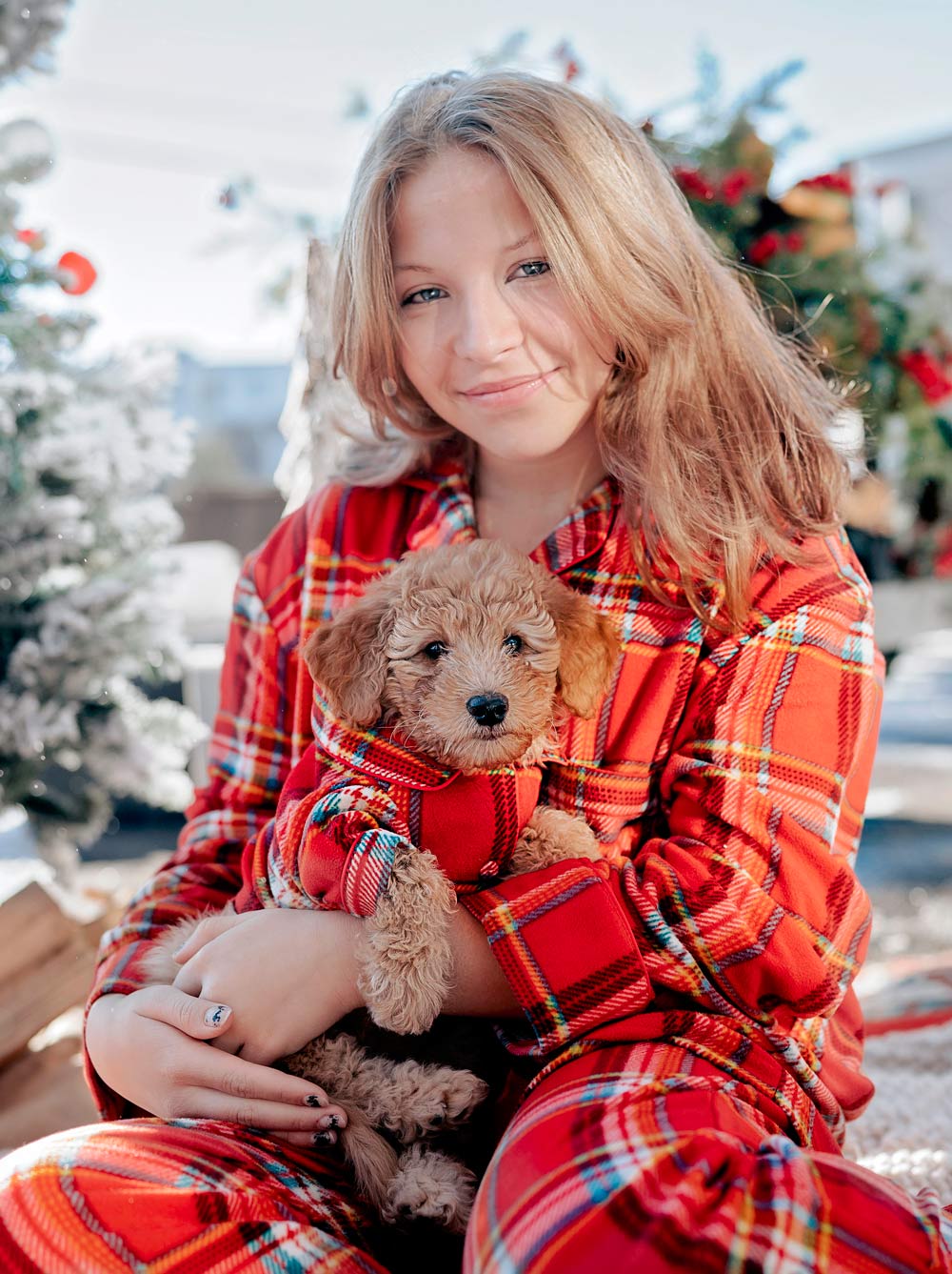 MATCHING FLEECE PLAID PAJAMA