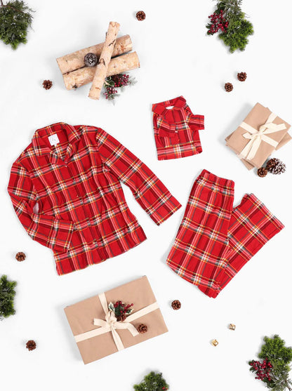 MATCHING FLEECE PLAID PAJAMA