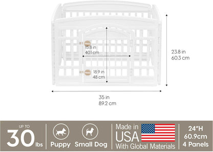 4-PANEL DOG PLAYPEN WITH DOOR