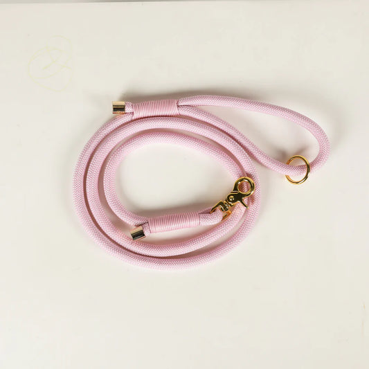 BRAIDED ROPE LEASH PINK