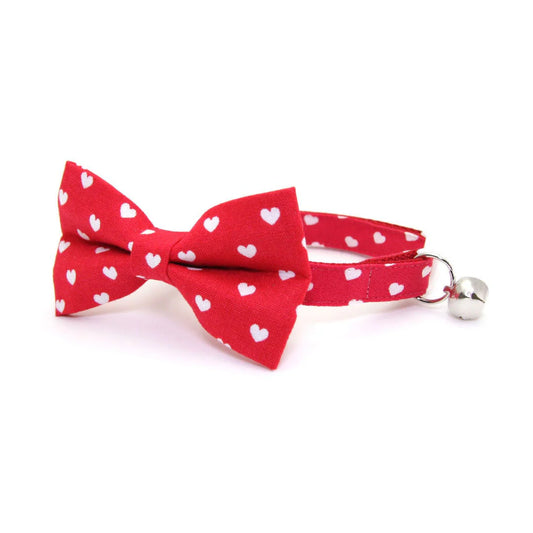 ¨LOVE SONG¨ RED HEART CAT COLLAR & BOWTIE