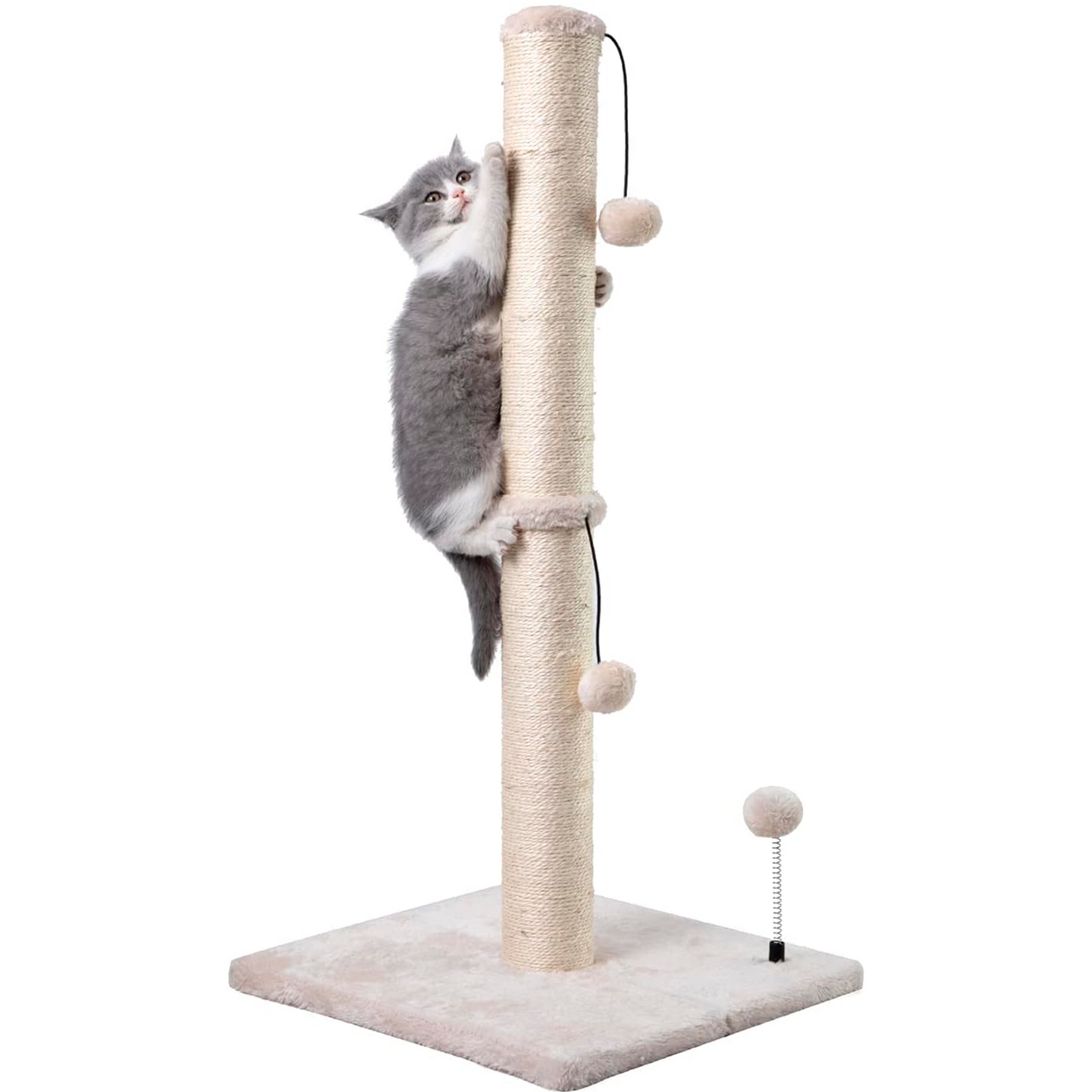 CAT SCRATCHING POST TREE WITH HANGING BALL