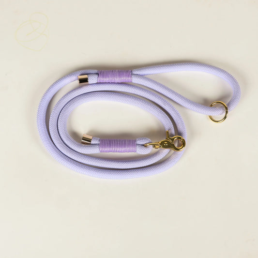 BRAIDED ROPE LEASH LAVENDER