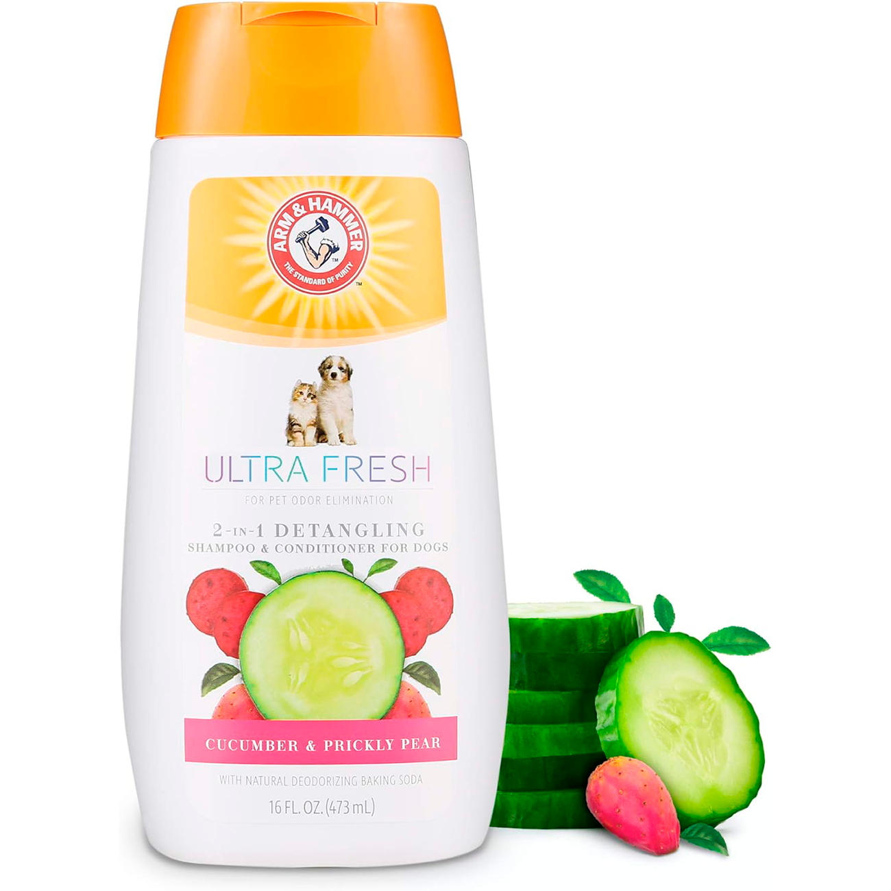 ARM & HAMMER ULTRA FRESH SHAMPOO Y ACONDICIONAR DESENREDANTE 2 EN 1 CON PEPINO Y NOPAL