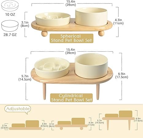 SET DE PLATOS ELEVADOS DE CERÁMICA PARA ALIMENTACIÓN LENTA