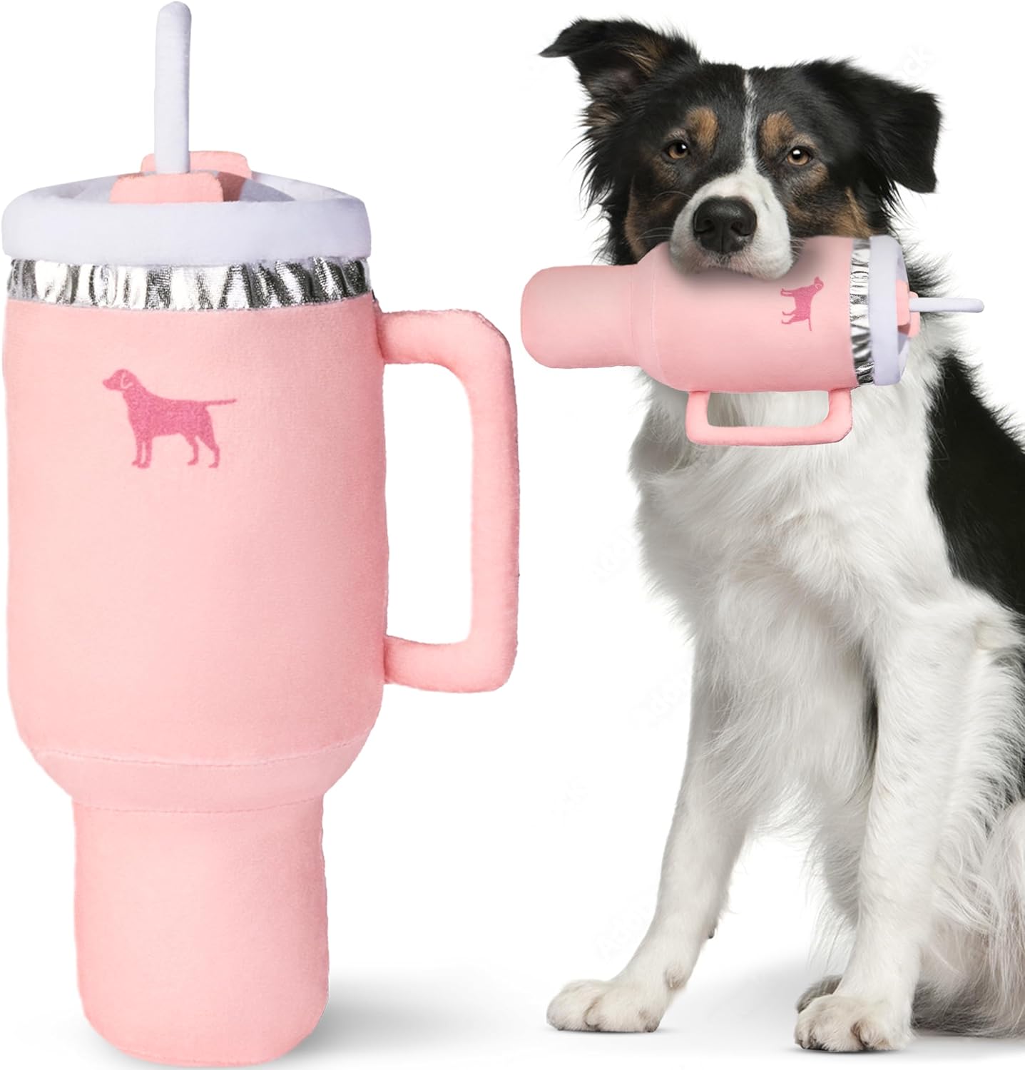 PUP CUP TUMBLER PLUSH SQUAKER DOG TOY