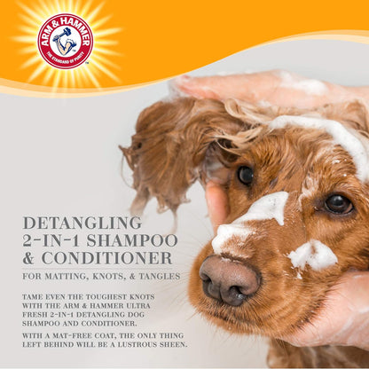 ARM & HAMMER ULTRA FRESH SHAMPOO Y ACONDICIONAR DESENREDANTE 2 EN 1 CON PEPINO Y NOPAL