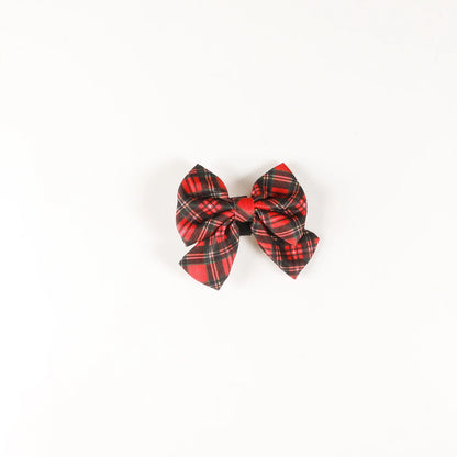 BOW - RED PLAID TARTAN